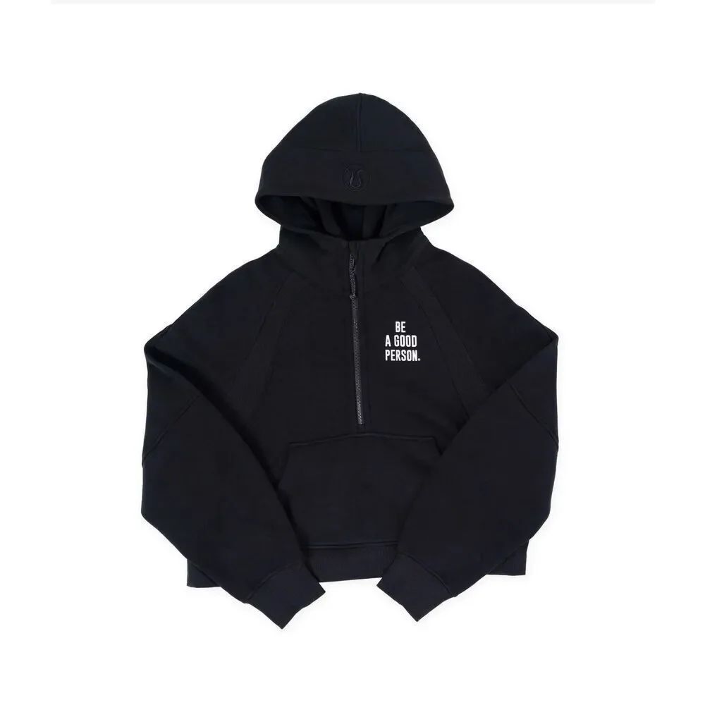 Lululemon Women's Scuba Hoodie **Limited*Be A Good Person” 1/2 Zip Pullover M/LG